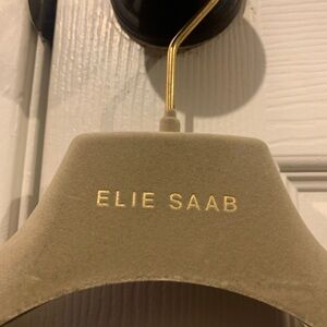 Elie Saab Gold and Tan Velvet Hanger